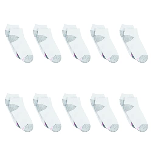 Hanes Womens 10-Pair Value Pack Low Cut Athletic Socks, White, 5 9 Us #TOP2