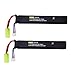ZYGY 2Pezzi 3S 11.1V 2000mAh 5020120 Batteria al litio con Connettore Mini Odamiya per M4 Crane Stock M110 G36 M14 L85 AUG G3 Upgrade modifica e altre di pistole elettriche giocattolo Fucili softair