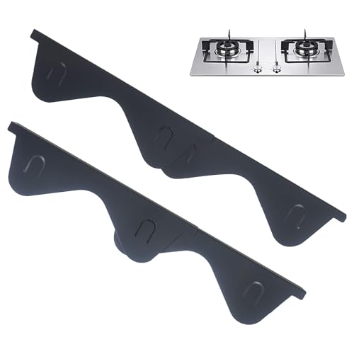 Yidueace Protectores De Cocina para Encimera | Cubierta para Ranura De Encimera De Acero Inoxidable | Kit De 2 Protectores Ajustables para Juntas Entre Y Estufa Tras Fregadero
