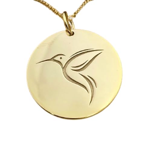 Collier pendentif colibri LKBEADS argent plaqué or anti-ternissement