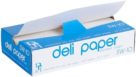 Durable Packaging 10" x 10 3/4" Interfolded Deli Wrap Wax Paper