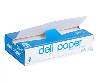 Durable Packaging 10" x 10¾" Interfolded Deli Wrap Wax Paper