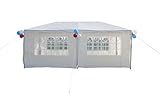GOJOOASIS Improved Version Canopy Tent Wedding Party Tent with Metal Connectors Outdoor Gazebo White 10' x 20' with 6 Walls