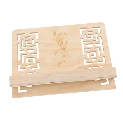 CIMAXIC Portable Detachable Music Stand Multi Functional Desktop Holder for Music Scores Tablets Books Solid Pine Design for Convenience and Durability