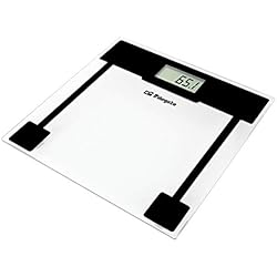 Bascula Orbegozo Orbegozo PB 2210 - Báscula de baño, superficie de cristal templado, activación mediante el tacto, pantalla LCD, capacidad máx. 150 kg, indicador de sobrecarga, funciona a pilas