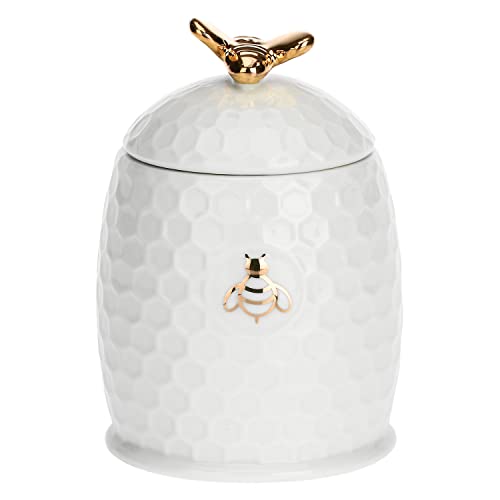 La Porcellana Bianca - Vasetto Miele con Servimiele in Gift Box - Arredo Casa, Tè, Caffè e Colazione - Porcellana - Ø 8; h12 cm - immagine 3