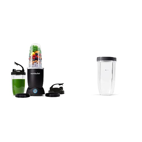 nutribullet Pro 1200 Watt Personal Blender with Pulse Function SKU–Matte Black 32 Ounce Colossal Cup with Standard Lip Ring