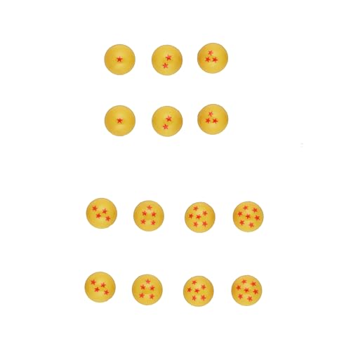Dragon Ball Z Stud Earrings 7 Pairs Ball with Stars...