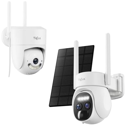 TIEJUS 5G WiFi Security Camera Outdoor, 24/7 Recording Wired Security Camera, 2K Cameras for Home Security, Battery Powered Surveillance Camera, Color Night Vision/Motion Sensor/Work with Alexa Cover
