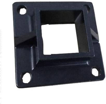 Brida de poste de piso resistente de aluminio se adapta a poste cuadrado de 2 "para valla o cubierta - Negro (12)