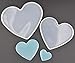 4Set Love Heart Shape Epoxy Mold - Size 18cm, 15cm, 10cm, 5.2cm DIY Resin Casting Silicone Mold (Not Deep Heart)