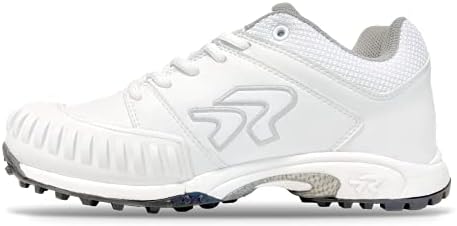 Ringor - Women's Flite Turf Pitching Softball Shoe (9.0 - White/Silver)