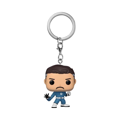 funko pop keychain the fantastic four first steps - mister fantastic - fantastic four 2025 novelty keyring - collectable mini figure - stocking filler - gift idea - official merchandise