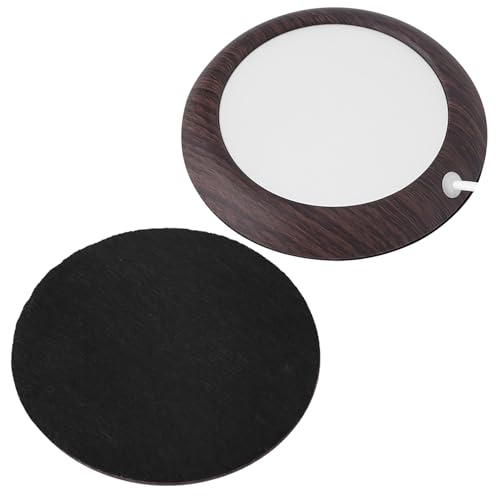 Almohadilla calefactora de cafe de oficina para invierno con grano de madera 3
