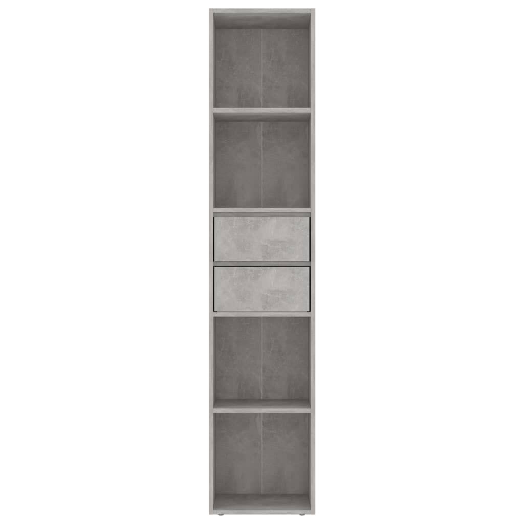 vidaXL Bibliothèque Gris béton 36x30x171 cm Bois d'ingénierie