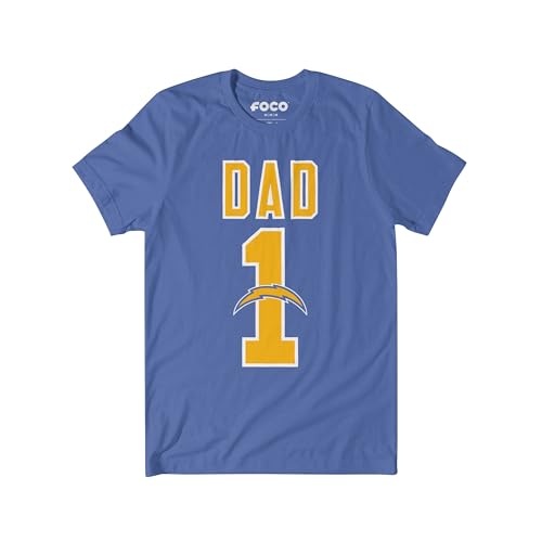 Image of FOCO NFL Mens NFL Team Logo Tee Shirt #1 Dad T-Shirt