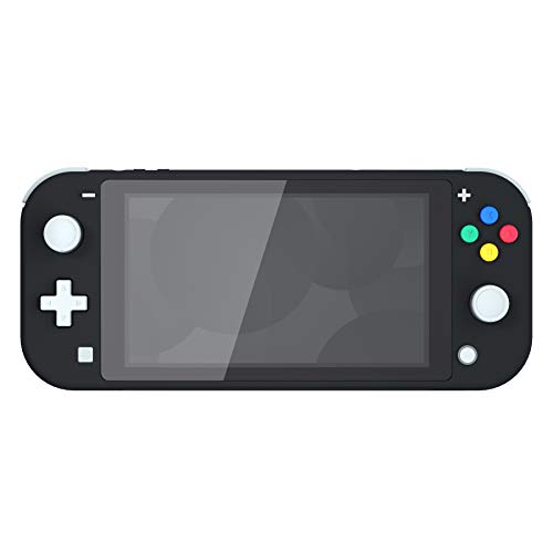 Image of eXtremeRate Soft Touch Black DIY Replacement Shell for Nintendo Switch Lite, NSL Handheld Controller Housing w /Screen Protector, Custom Case Cover for Nintendo Switch Lite
