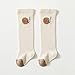 Baby Socks Fashion Stockings Toddler Socks With Pinch Ankle Baby Kids Little Girl Boy Stripe Baby Sock (Beige, 5 Infant)