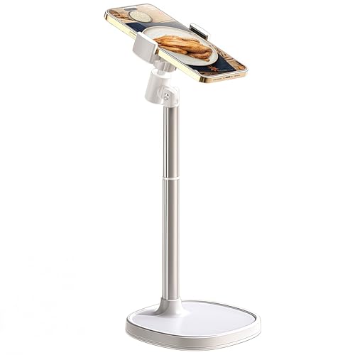 Hosann Century Support de téléphone Portable - Réglable à 360° - Compatible avec iPhone 17, 16, 15, 14, 13 Pro Max/Galaxy/Huawei (White)