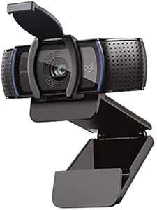 Logitech C920e HD 1080p Mic-Enabled Webcam, certified for Zoom, Microsoft Teams compatible, TAA Compliant + Litra Glow Premium LED Streaming Light with TrueSoft, adjustable monitor mount