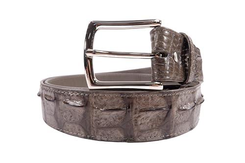 3057#20mm-18mmダークアッシュ★本物クロコダイルベルト★スイス製 8294#24mm-22mmダークアッシュ☆本物クロコダイル腕時計用ベルト