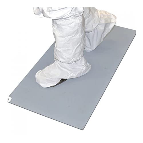 Image of TT-2445-34G Tackified Entrance Mat with Multi-Layered Clean Films, Gray, 24 inch L x 45 inch W, 30 Sheets (Pack of 4)