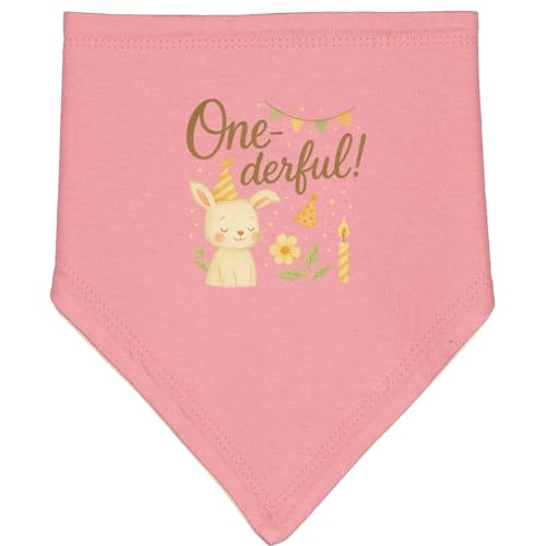inktastic One-derful Birthday Bunny Celebration Baby Bandana Bib