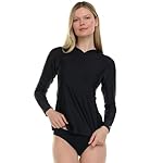 Hurley Rash Guard for Women with Hood, Long Sleeve Hoodie Swim Shirts for Women, Quick Dry UPF 50+ SPF Sun & UV Protection - Image 2