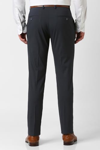 Image of Van Heusen Men's Mid Rise Slim Fit Premium Formal Trousers | Superior Comfort | Auto-Flex Waist Band | Soft Touch