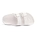 FUNKYMONKEY Unisex-Child Slides Double Buckle Adjustable EVA Flat Sandals for Boys Girls (7 Toddler, White)