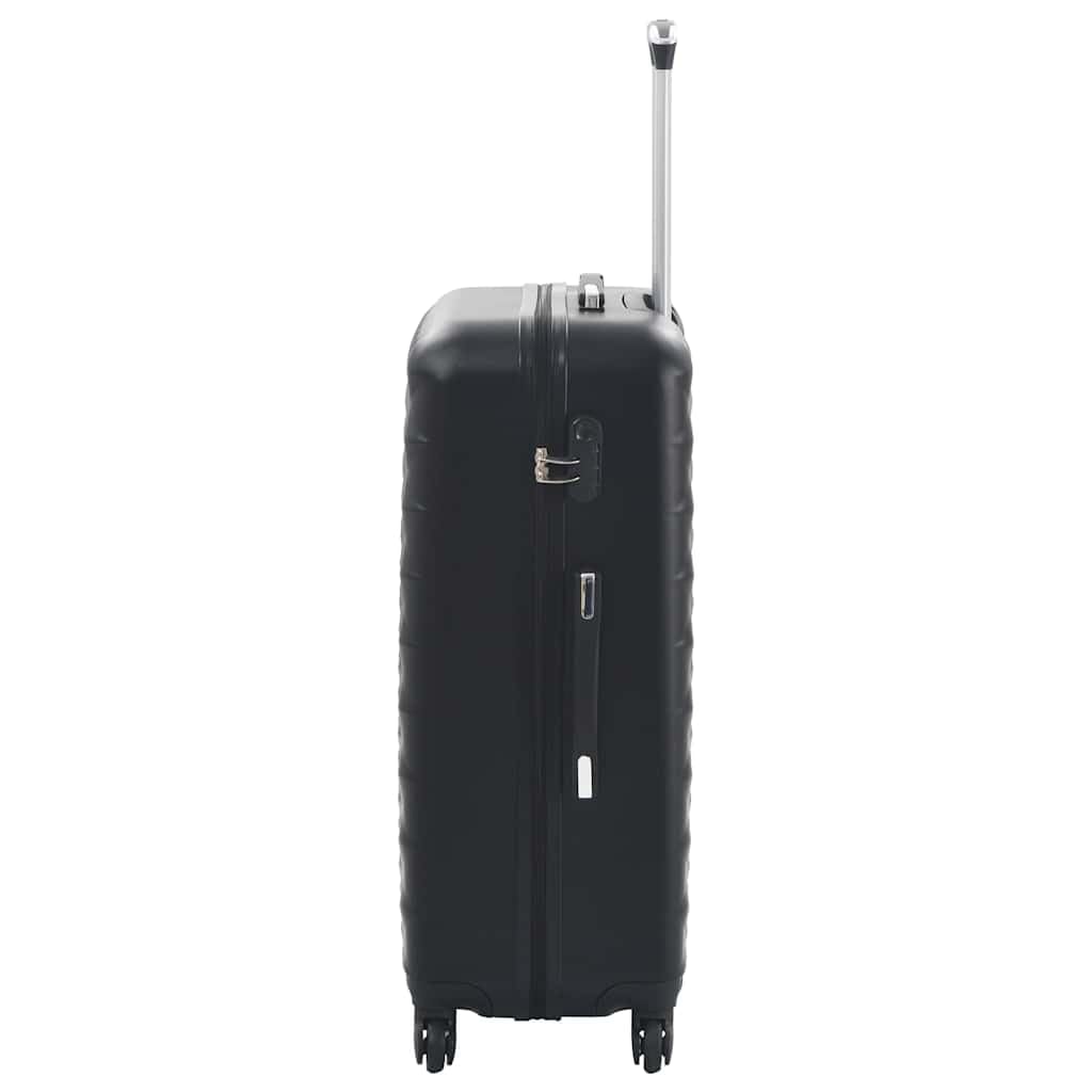 Set di 3 valigie rigide in ABS da viaggio trolley, Nero , L