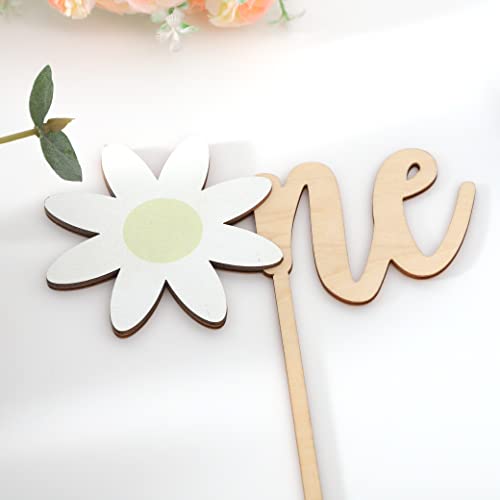 Daisy One Cake Topper Wood - 1St /First Birthday Daisy Party Decoration, Groovy One Cake Topper, Boho Daisy Topper, Daisy Wood Topper, Retro Daisy Groovy Party Backdrop For Baby Girl #TOP5