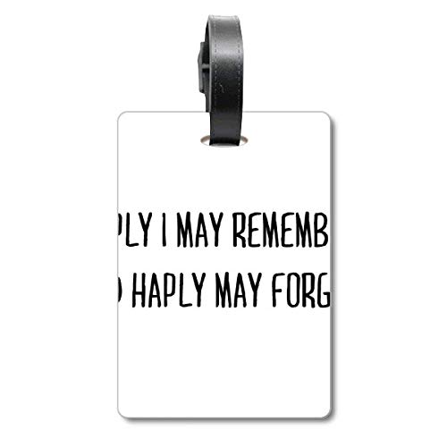 Étiquette d'identification pour valise voyage et sac porte-adresse Haply I May Remember de qualité