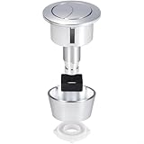 Entgoinggo Toilet Push Button, Dual Flush Push Button Toilet Cistern Replacement For Fluidmaster PRO550UK, For Skylo SKY005 Valves For Bathroom(Chrome)