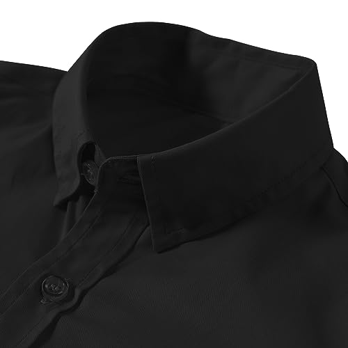 Boys' Button Down Dress Shirts Kids Long Sleeve Solid Collared Uniform Shirt for Toddler Boy (Size 2T-20)3