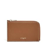 porte monnaie long valentine le tanneur Porte-cartes en cuir T signature, zippé en L et avec marquage Le Tanneur.