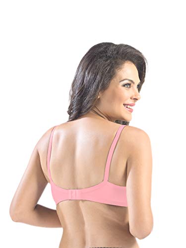 Image of SONARI Womens Cotton Everyday Bra | Non Padded, Wire Free, Comfortable Bra with Seamed Cups | Medium Coverage, Hook and Eye Closure for Everyday Wear | Adjustable Strap for a Customized Fit - Loreal
