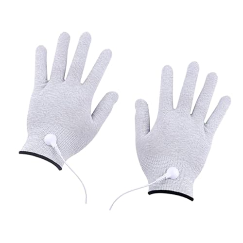 HOMSFOU Electrodo Profesional Guantes De Masaje Guantes Conductivos Portátiles De Fibra De Plata Para Eficaz Del Y Relajación De Manos