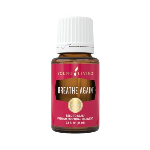 Young Living - Breathe Again Essential Oil 15 ml | Refreshing Aroma During Seasonal Changes | Provides Cooling & Soothing Sensation | Clear Breathing Support