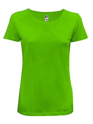 Chemagliette T Shirt Donna - Maglietta Manica Corta Cotone, Tshirt Maglia Maniche Corte da Lavoro, T-Shirt Tinta Unita Stampabili Girocollo, Maglia Basic Evolution T