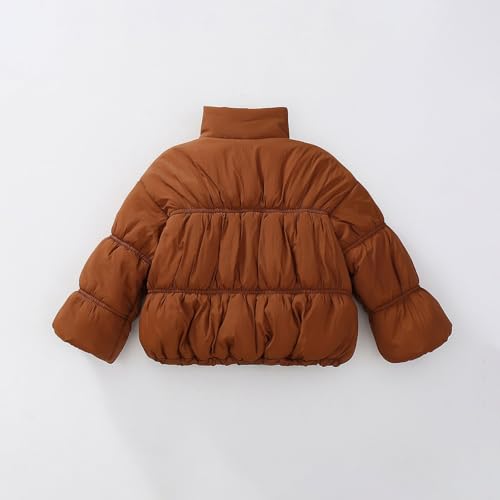 Girls Winter Puffer Coat Thick Warm Winter Zip Up Jacket Casual Solid Color Snowsuit Down Coat Outerwear Clothes2