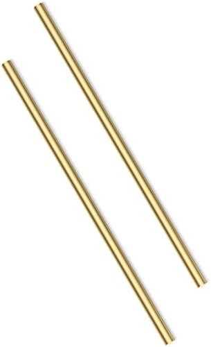 2 Pieces 12 Inches 5/16 Inch Brass Rods, Sutemribor Brass Solid Round Rod Lathe Bar Stock, 5/16 Inch In Diameter, 12 Inches In Length #TOP4