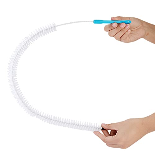 Cepillo limpiador de desagües, 71 cm, herramienta flexible para limpieza de cañerías y desbordes, para baño y cocina, ayuda para el hogar (azul) miniatura 4