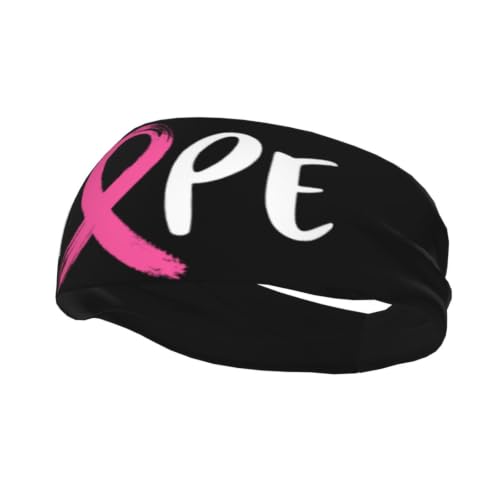 Image of Breast Cancer Hope Sports Headbands Moisture Wicking Workout Headband Sweatband Headbands for Running Cycling Football Yoga Hairband for Men Women