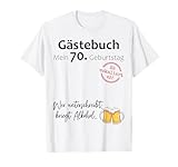 T-Shirt 70. Geburtstag Herren Damen 70 Jahre Deko