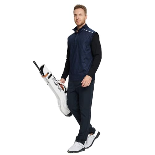Rouen Mens Vests Outerwear Lightweight Moisture Wicking Midlayer Sleeveless Sports Golf Quarter Zip Pullover Mens Vest2