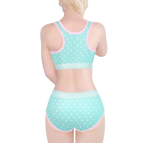 Littleforbig Women Silky Camisole and Panties Sports Loungewear Bralette Set - Baby Parade3