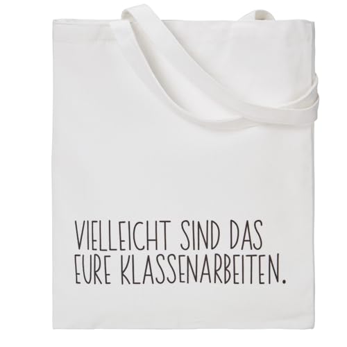 RF&CM Vielleicht ist es deine Klassenarbeit. Lehrergeschenk. Geschenke für Lehrer. Jutebeutel zum Start in die Ausbildung.witziger Baumwollbeutel .Geschenkidee Abschied Lieblingslehrerin