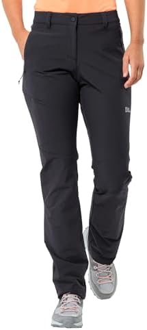 Jack Wolfskin Damen Holdsteig Pants Wanderhose, Schwarz, 19 EU
