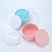 ASUNFO 2 Pcs Large Body Powder Puff and Container with Sifter Baby After-Bath Empty Powder Puffs Case Talcum Powder Box for Women Beach Travel Home Pink & Blue